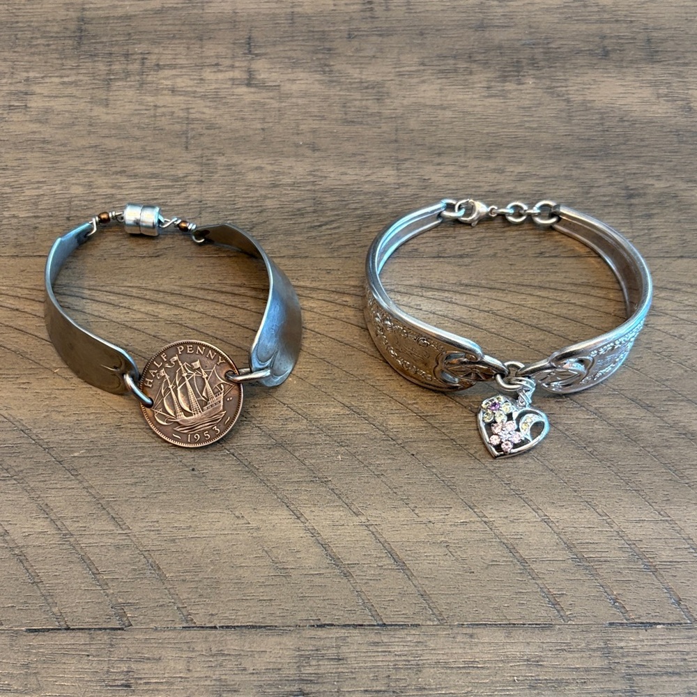 Sterling Silver Women's Vintage Spoon Bracelets